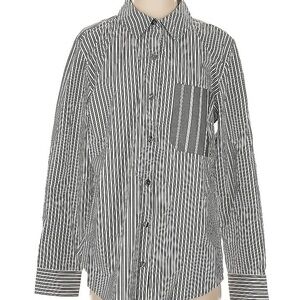 Joan Rivers Black and White Striped Shirt
